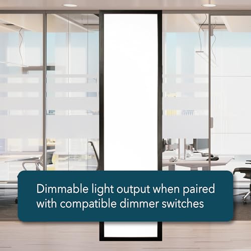 GT-Lite 4 Pack 1'x4' 4500 Lumen LED Flat Panel,Flush Mount,5 CCT,3 Brightness,Dim,CRI 90 for Living Room Bedroom Home Office - color: Black