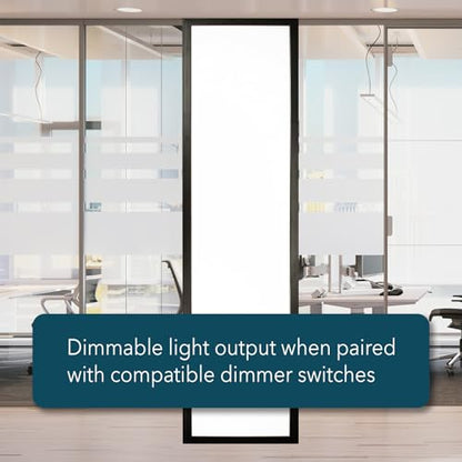 GT-Lite 4 Pack 1'x4' 4500 Lumen LED Flat Panel,Flush Mount,5 CCT,3 Brightness,Dim,CRI 90 for Living Room Bedroom Home Office - color: Black