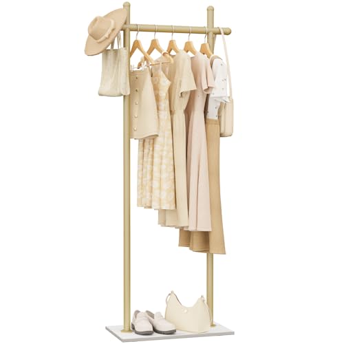 Industrial Clothes Racks,Metal Garment Trees,68.9in,Gold,Small - color: Gold, size: 19.7*11.8*68.9in