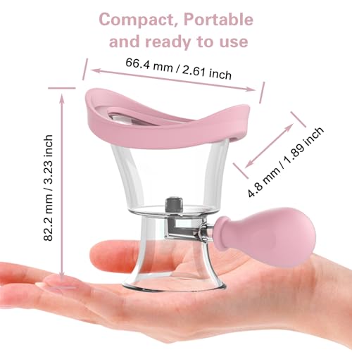 Eye Wash Cup - Manual Air Pressure Silicone Eye Rinse, Pink - color: Pink