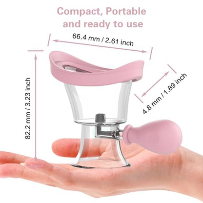 Eye Wash Cup - Manual Air Pressure Silicone Eye Rinse, Pink - color: Pink