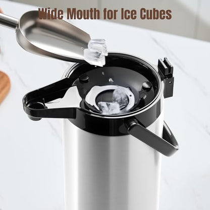 PARACITY Stainless Steel Drink Dispenser, 2-Pack Airpots, 84.5 fl oz Each - color: 2PCS-Stainless Steel