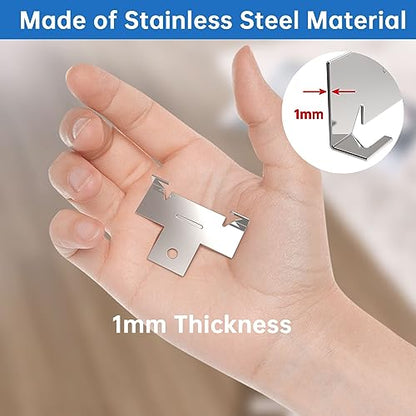 24 Pack Metal Recessed Downlight C Clips - size: 24pcs