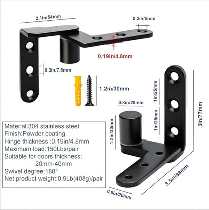 180°Rotating Pivot Hinges,Max Load 150lbs