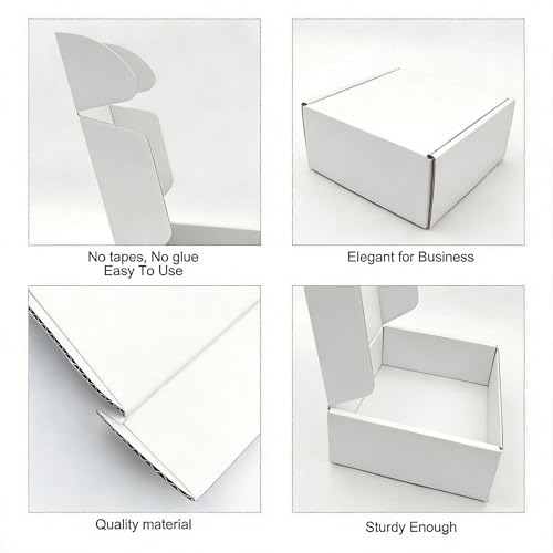 Small White Boxes 4x3x2 Inches 50 Pack - size: 4x3x2 inches