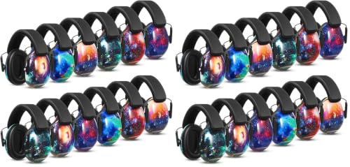 Amylove 12 Pcs Kids Noise Cancelling Headphones Ear Muffs Starry Sky Style (Pack of 2) - size: Universal Fit (kids & Adults) (Pack of 2), style: Starry Sky Style