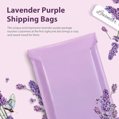Fuxury Poly Mailers 10x13" 500 pcs, Shipping Bags Bulk for Clothes,Purple - color: Light Purple, size: 10x13" 500pcs