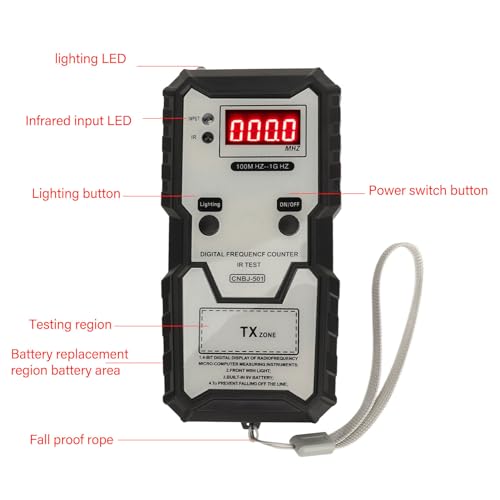 Key Switch Tester, Remote Keys Frequency Counter, 100M HZ to 1G HZ High Accuracy Digital Display Key Fob Frequency Tester