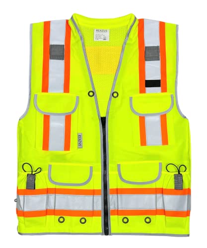 VERO1992 Class 2 Heavy Woven Two Tone Engineer Hi Viz - color: Yellow, size: Medium