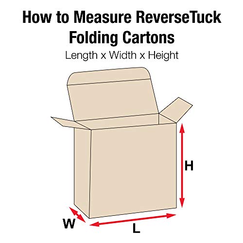 Aviditi RTC37 Reverse Tuck Folding Cartons, 4" x 1 1/16" x 4", Kraft (Pack of 500)