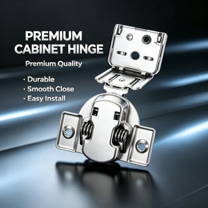 Soft‑Close 1‑1/2" Overlay Cabinet Hinges, 105 Degree 3D Adjustable Concealed Hinges, Satin Nickel Finish, for Face Frame Kitchen Cabinet Doors, 2‑Pack (1 Pair) - size: 1-1/2inch Overlay