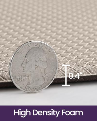 DEXI Kitchen Floor Mats Cushioned Anti Fatigue, 23x86 Standing Runner Rug - color: Beige, size: 86"l X 23"w X 0.4"th