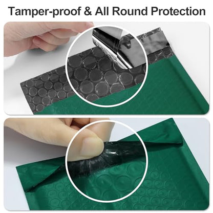 Famagic 8.5x12 Bubble Mailers Green for Small Business, 40pcs Usable 8.5x11 - color: Ultramarine Green, size: 8.5x12 Inches 40pcs