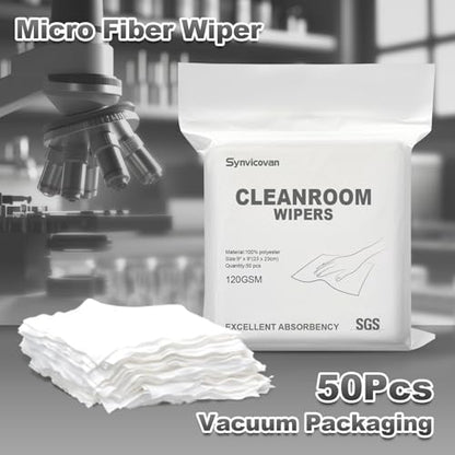 Cleanroom Cloth Wipes 9"x9",120GSM,Bag of 50 Pcs