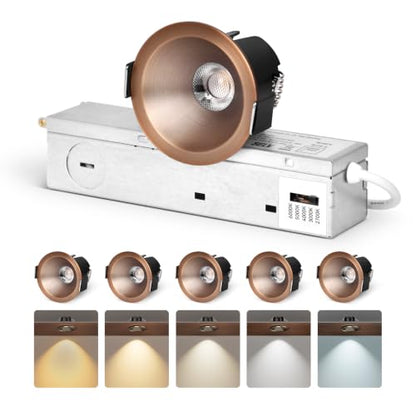 CycevSun 2 Inch Oil Rubbed Bronze Deep Anti Glare Recessed Light, 6-Pack - color: Oil-Rubbed Bronze, size: 2 Inch