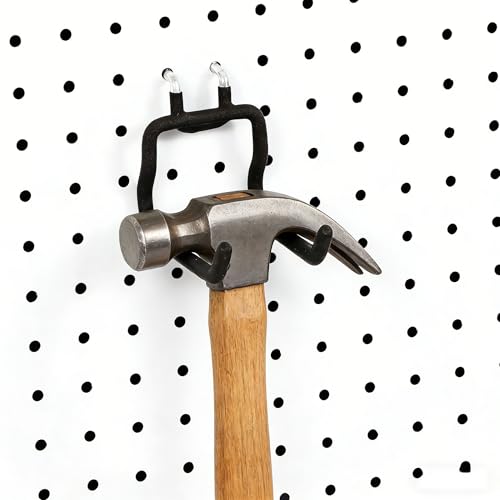 FRIMOONY 12 PCS Heavy Duty Pegboard Hooks, for Organizing Various Tools, for 1/4 Inch Pegboard, Black