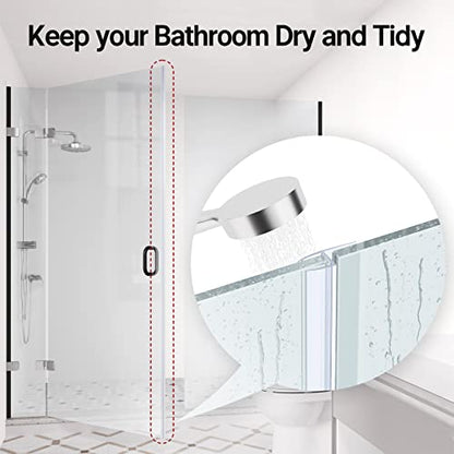 AmazerBath 5-Pack 15.75" Shower Door Side Seal Strip for 3/8"(10mm) Glass - 5 Section Segmented Shower Installation Kit Frameless Glass Door Seal Strip - style: Side Seal 3/8