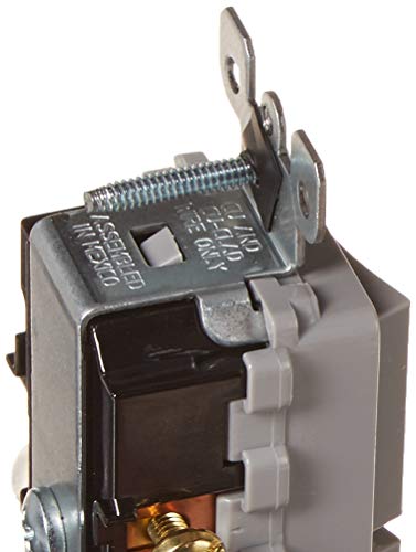 Leviton 15 Amp, 120/277 Volt, Decora Single-Pole, AC Combination Switch, Commercial Grade, Grounding, 5634-GY, Gray - color: Gray