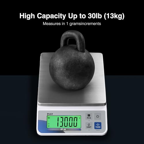 Polit Digital Kitchen Scale, Commercial Grade for Baking, 30lb/13kg