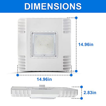 150W LED Gas Station Canopy Light (2-Pack), 21000LM 5700K, Surface Mount - size: 2Pack