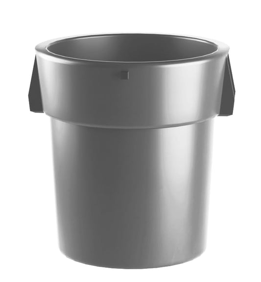 10 Gallon Gray Janitorial Round Ingredient Bin & Commercial Trash Can - Convenient Dual-Functionality for Clean Spaces Waste Basket Bin Durable Waste Container Heavy-Duty Janitorial Can - color: Gray