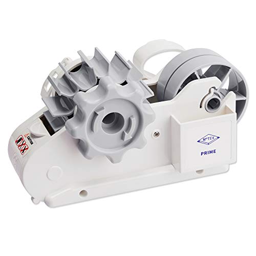 MoTEX Tape Dispenser Compatible with 3 Inch Core Tapes, 3 Rolls of Transparent Tapes with Dispenser -Prime (White) - color: White