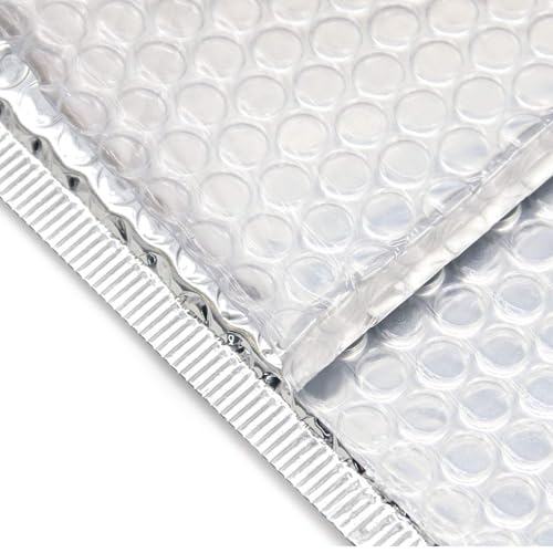 50 Pack 7 x 9 Inch Metallic Bubble Mailers, Silver Padded Mailing Envelopes, Foil Self Seal Padded Envelopes for mailing, packing - color: Silver, size: 50 Pack 7 x 9 Inch