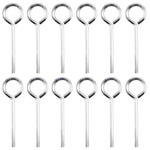 12PCS 1/8 Inch Standard Hex Dogging Key with Full Loop, Silver Metal Wrench Door Key for Push Bar Panic Exit Devices, Fix, Install - size: 1/8 Inch