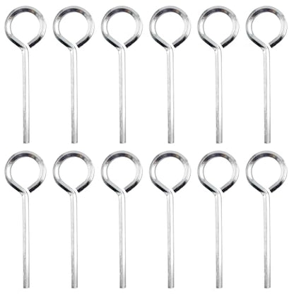 12PCS 1/8 Inch Standard Hex Dogging Key with Full Loop, Silver Metal Wrench Door Key for Push Bar Panic Exit Devices, Fix, Install - size: 1/8 Inch