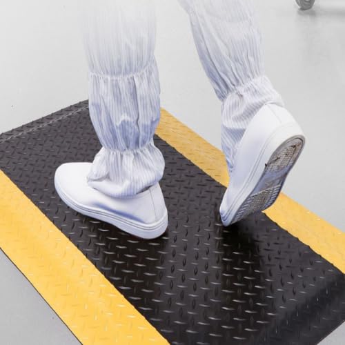 Nisorpa Anti Fatigue Mats Industrial 3' x 5' Ergonomic Standing Mat 15/16" Extra Thick Heavy Duty Commercial Diamond Plate Support Shop Floor Mats for Leg & Back Pain - size: 3' x 5'