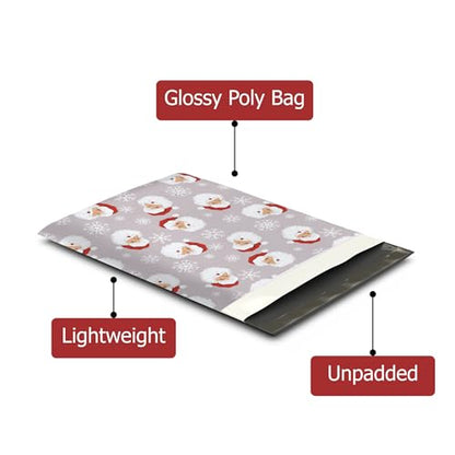 10x13 (100) Christmas Poly Mailers - Santa Claus Designer Poly Mailers Self Sealing Shipping Envelopes Holiday Premium Printed Bags For Small Businesses - color: Santa, size: 10x13