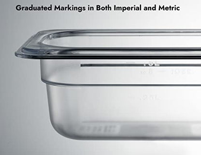 CURTA 6-Pack 1/2 Size 2.5" Deep NSF Polycarbonate Food Pans | Dishwasher & Freezer Safe Clear Container for Prep Tables, Buffet, Salad Bar, Commercial & Home Kitchen - color: 1/2 Size, size: 2-1/2" Deep