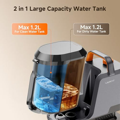 Uwant 18Kpa Carpet Cleaner Machine with Pet Pro Cleaner&Tools Set of 1 - color: Blue-Gold