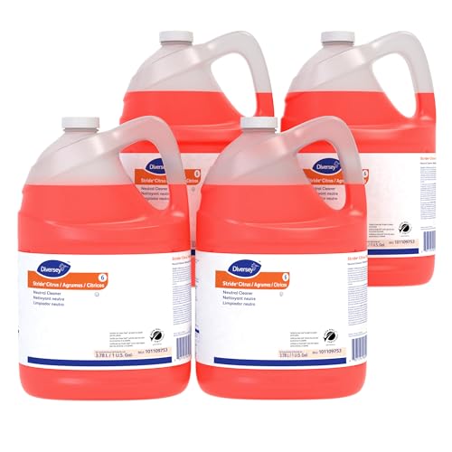 Diversey Stride Citrus Neutral Cleaner, Concentrate, 1 Gallon, 4 Pack - size: 128 Fl Oz (Pack of 4)