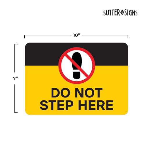 4pk Do Not Step Here Stickers, 10" x 7"