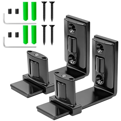 Barn Door Bottom Roller Guide U Shape Adjustable Wall Mount Floor Stopper - size: U-Shape Guide - 2 Pack