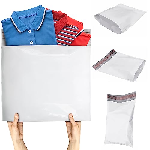 ABC PACK & SUPPLY Gusseted Poly Mailers, 26 x 28 x 5 Inch, 2.5 Mil White Shipping Bags for Clothing, Self Seal Plastic Mailing Envelopes, Pack of 100 - size: 26" x 28" x 5" / 100 Pack