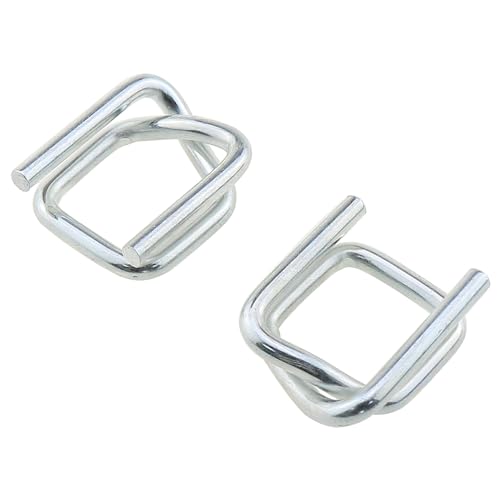 50PCS Strapping Buckle Metal Wire Buckle 1/2 Inch Heavy Duty Galvanised Wire Buckle for Polypropylene Strapping and Cordage and Wire Buckle