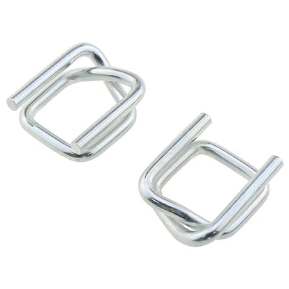 50PCS Strapping Buckle Metal Wire Buckle 1/2 Inch Heavy Duty Galvanised Wire Buckle for Polypropylene Strapping and Cordage and Wire Buckle
