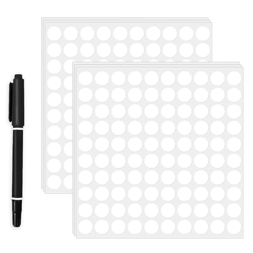 2000 Pcs 3/4" Garage Sale Price Stickers Sheets, White Yard Sale Price Stickers, Round Color Coding Labels, Circle Dot Sticker for Home Decorative, Office, Classroom, Papers Etc - color: White, size: 0.75inch