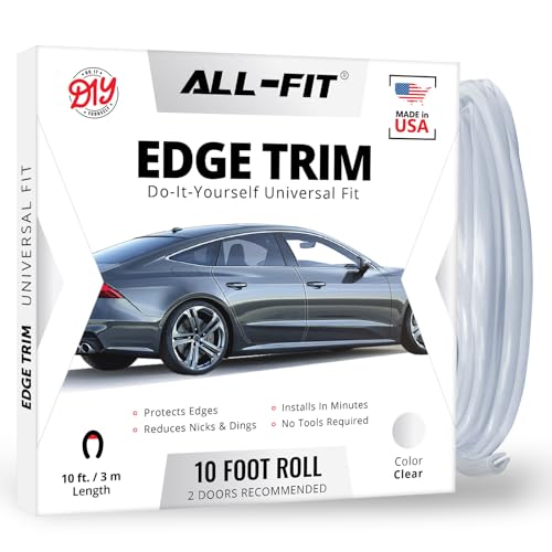 All-Fit Automotive Car Door Edge Protector Made in the USA (10 Ft - Clear) - color: Clear