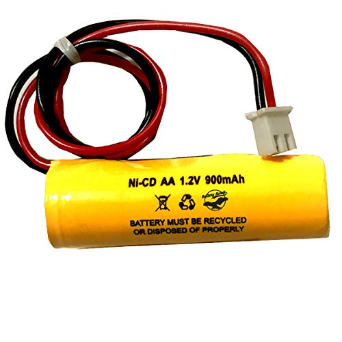 (2 Pack) AA900mAh 1.2V Unitech BST DAA900BT AA Ni-CD 900mAh MINBO AA-1000 Exit Sign Emergency Light KR-AA900MAH Batteryhawk LLC Fire Exit Battery - color: 129BHJC2P