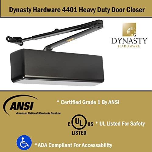 Dynasty 4401 Series Door Closer, Sprayed Duronotic Bronze, Spring 1-6, ADA - style: Dark Bronze