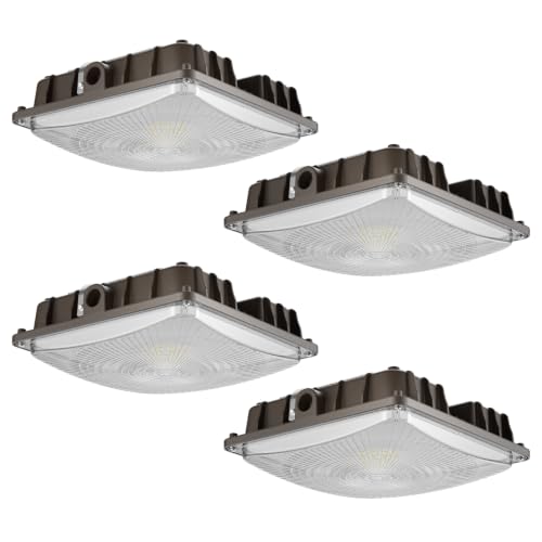 LED Canopy Lights, 40W, 5600LM, 5000K, 0-10V Dimmable - size: 40W 4Pack
