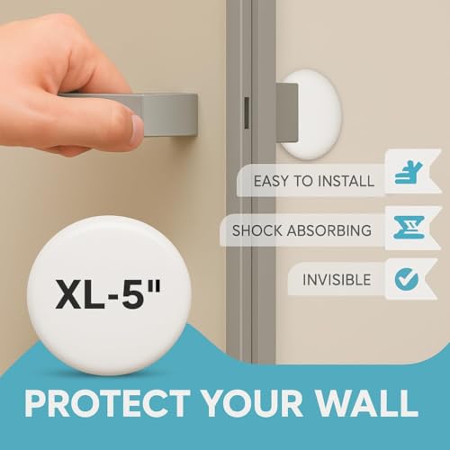 STRONGEST HOME XL Door Stoppers for Wall 5", White Wall Protector, 6 Pack - color: White, size: X-Large