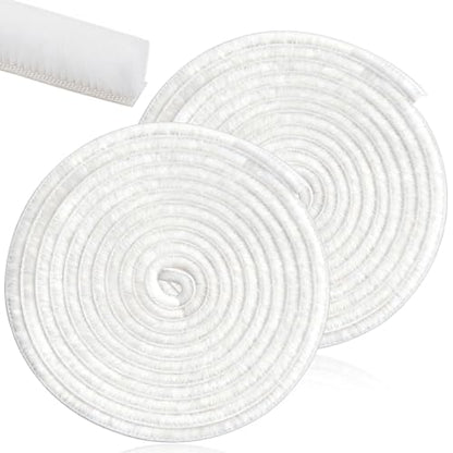 Supkiir 65.6Ft Brush Weather Stripping, 0.4" WideX0.6 Thick Door Seal Brush, Self Adhesive Window Insulation Seal White Weatherstrip Brush for Soundproofing Dust-Proof Waterproof Windproof