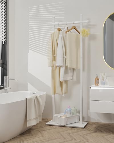 Industrial Clothes Racks,Metal Garment Trees,68.9in,White,Small - color: White, size: 19.7*11.8*68.9in