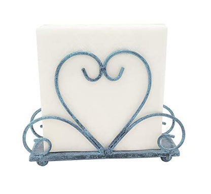 Metal Table Napkin Holder Freestanding Tissue Dispenser (Turquoise) - color: Turquoise
