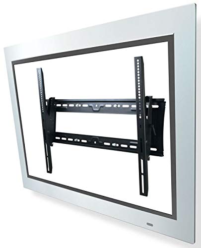 Atdec TH-3070-UT Heavy Duty Tilt Adjustable Wall Mount with Lockable Security Bar for Displays up to 200-Pound, Black