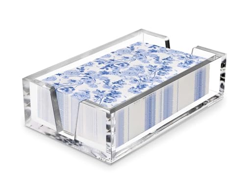 Acrylic Guest Towel Holder Tray for Bathroom Countertop, Clear - color: B - Acrylic Napkin Holder for Bathroom, size: Guest Towel Holder